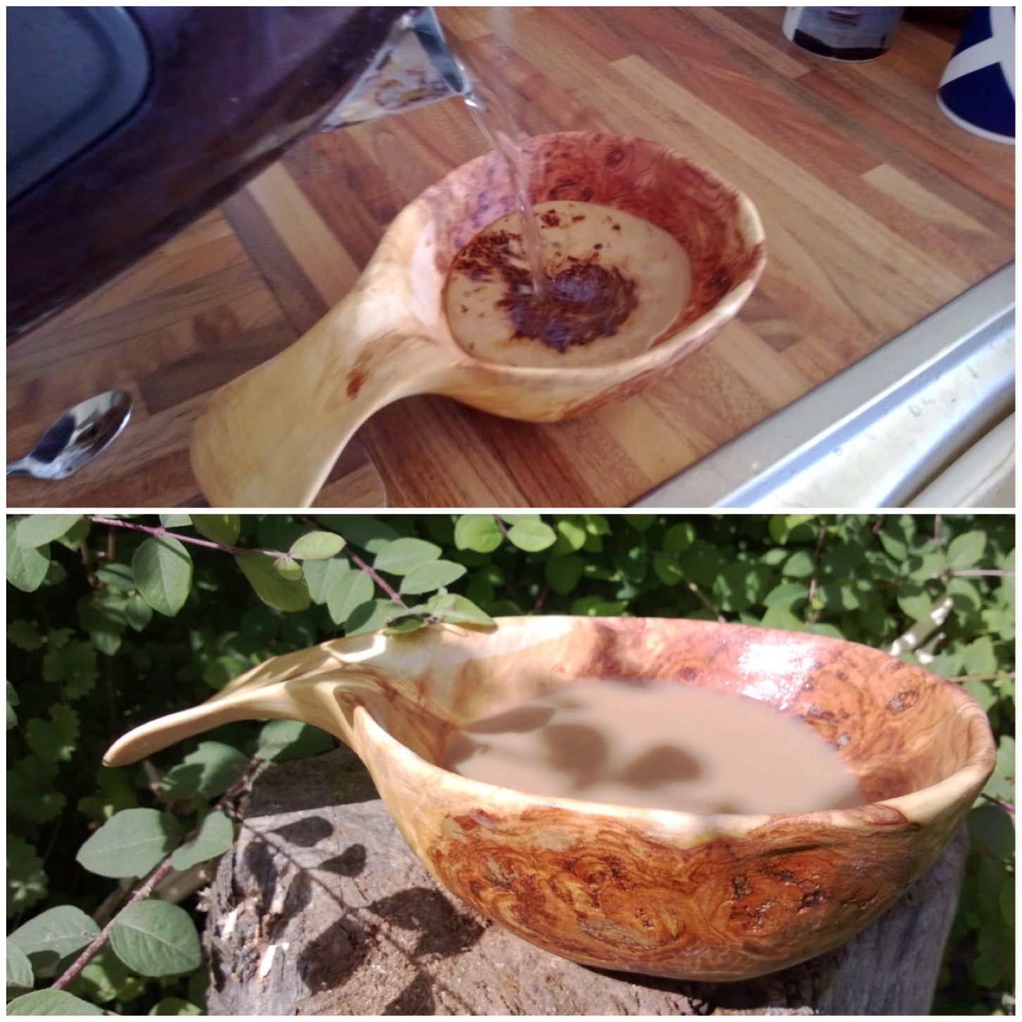 Kuukkeli authentic birch burl wood kuksa 20 cl